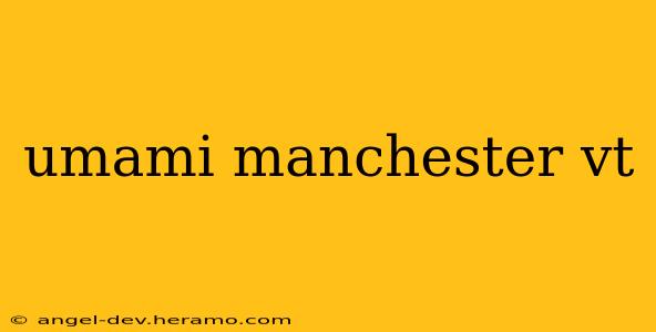 umami manchester vt